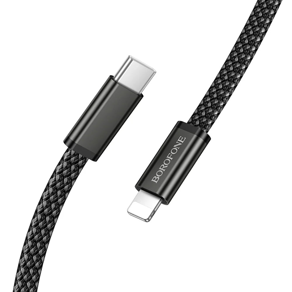 Cablu Date si Incarcare USB-C - USB-C Borofone BX124 Peace, 30W, 1m, Negru