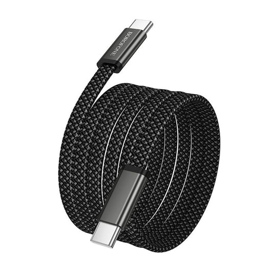 Cablu Date si Incarcare USB-C - USB-C Borofone BX124 Peace, 60W, 1m, Negru
