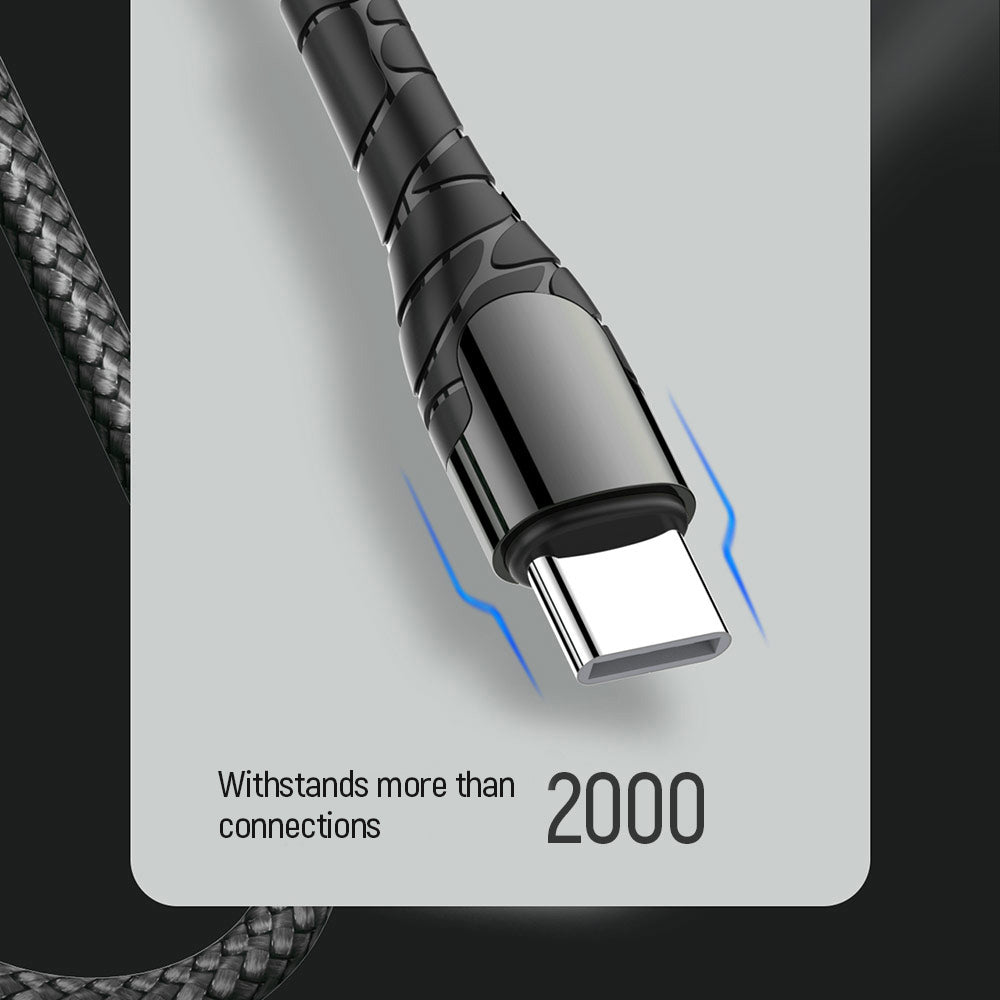 Cablu Date si Incarcare USB-C - USB-C ColorWay CW-CBPDCC040, 65W, 1m, Gri