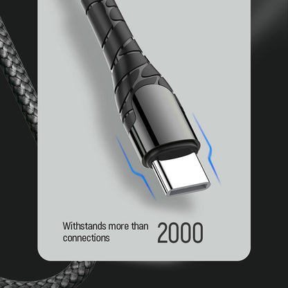 Cablu Date si Incarcare USB-C - USB-C ColorWay CW-CBPDCC040, 65W, 1m, Gri
