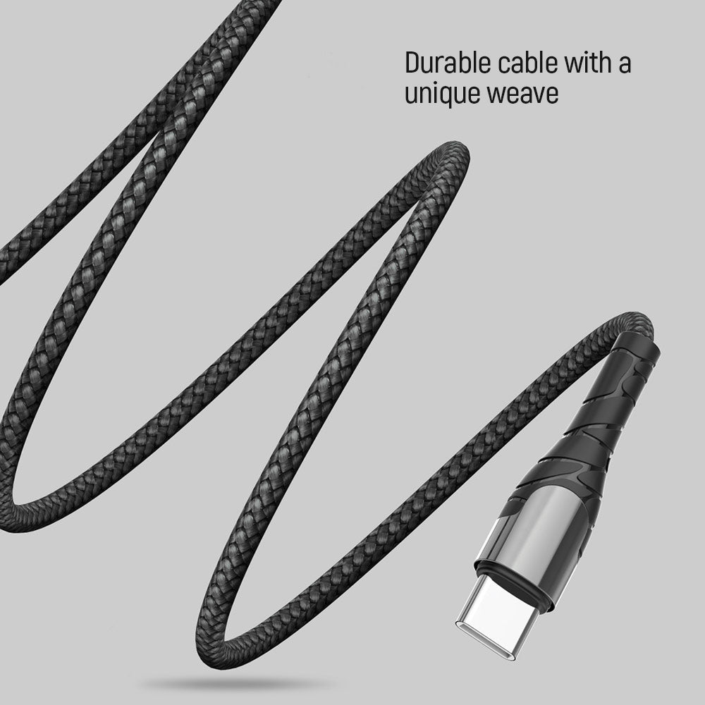 Cablu Date si Incarcare USB-C - USB-C ColorWay CW-CBPDCC040, 65W, 1m, Gri