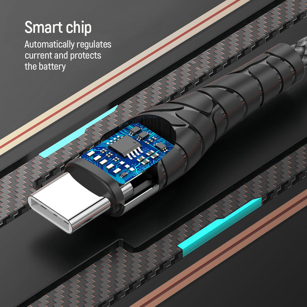 Cablu Date si Incarcare USB-C - USB-C ColorWay CW-CBPDCC040, 65W, 1m, Gri
