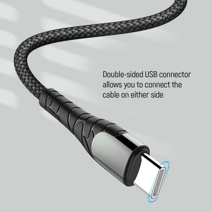 Cablu Date si Incarcare USB-C - USB-C ColorWay CW-CBPDCC040, 65W, 1m, Gri