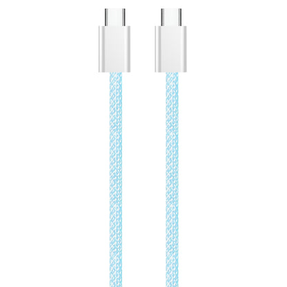 Cablu Date si Incarcare USB-C - USB-C ColorWay CW-CBPDCC061, 60W, 1m, Albastru