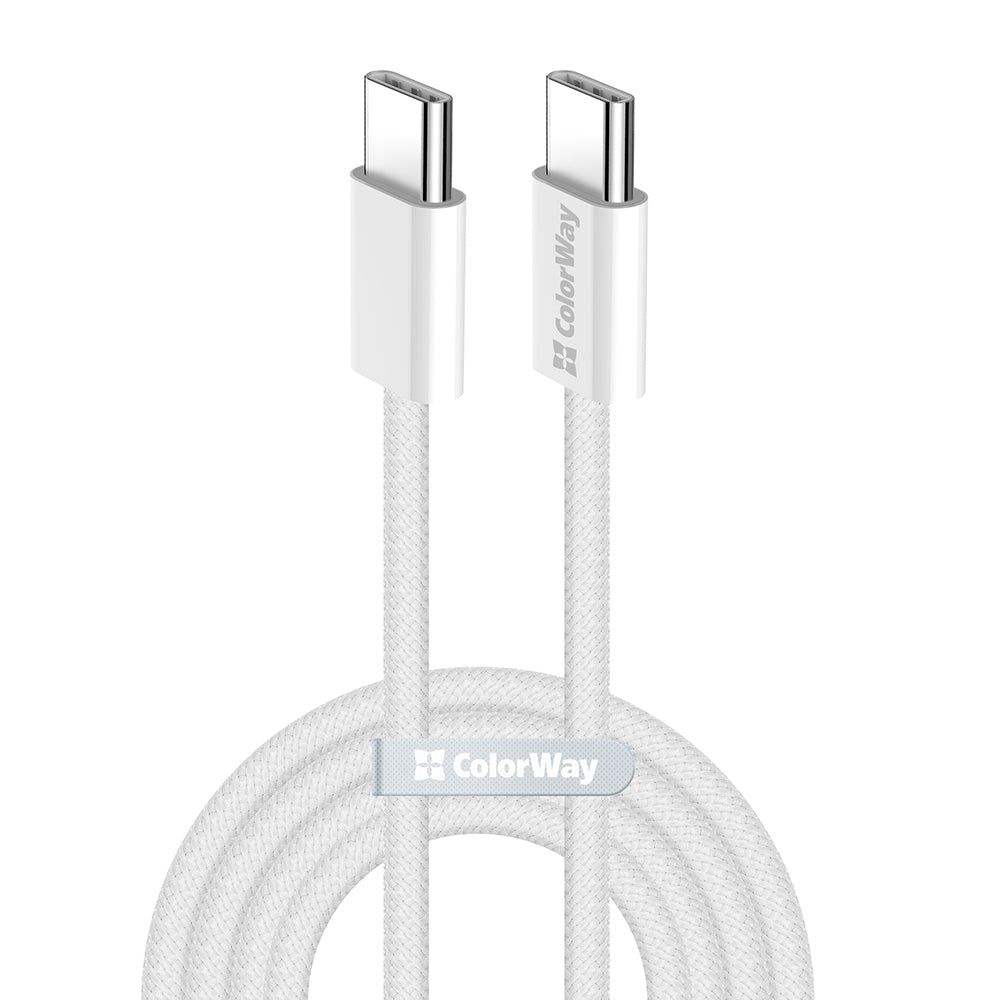Cablu Date si Incarcare USB-C - USB-C ColorWay CW-CBPDCC061, 60W, 1m, Gri