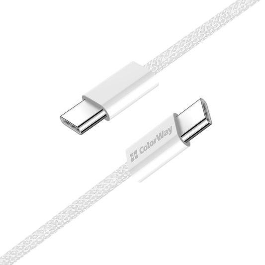 Cablu Date si Incarcare USB-C - USB-C ColorWay CW-CBPDCC061, 60W, 1m, Gri