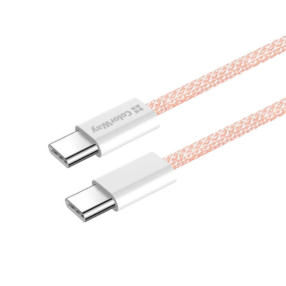 Cablu Date si Incarcare USB-C - USB-C ColorWay CW-CBPDCC061, 60W, 1m, Roz