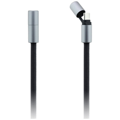 Cablu Date si Incarcare USB-C - USB-C Karl Lagerfeld Ikonik Charm, 100W, 1.5m, Negru