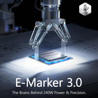 Cablu Date si Incarcare USB-C - USB-C Lisen, 240W, 2m, Set 2 bucati, Bleumarin YL0123070023