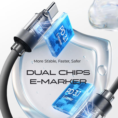 Cablu Date si Incarcare USB-C - USB-C Lisen L115, 100W, 3m, Negru YL0125040001