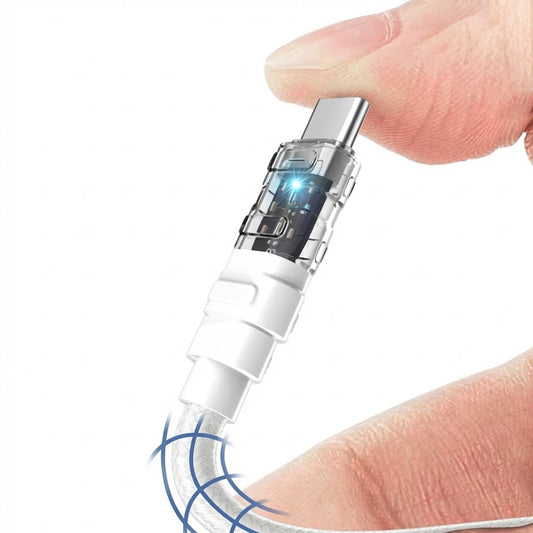 Cablu Date si Incarcare USB-C - USB-C Lito LD05, 60W, 1m, Alb