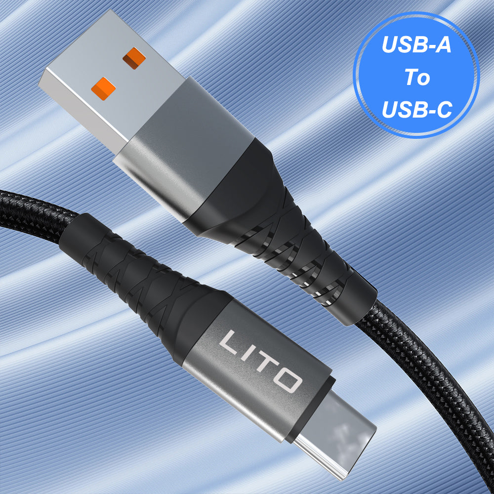 Cablu Date si Incarcare USB-C - USB-C Lito LD22CC, 60W, 2m, Negru