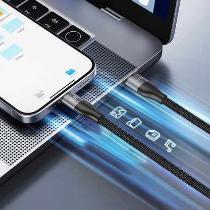 Cablu Date si Incarcare USB-C - USB-C Lito LD23CC, 100W, 1m, Gri