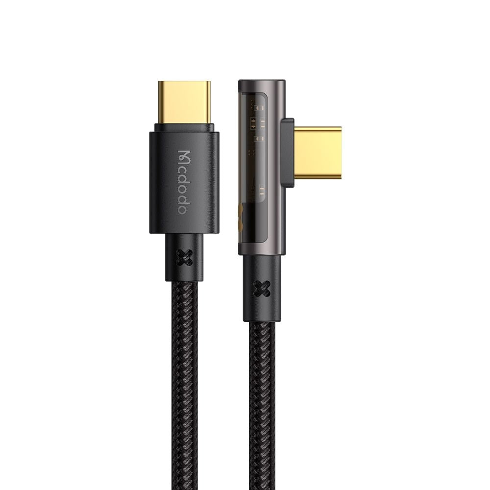 Cablu Date si Incarcare USB-C - USB-C McDodo CA-3400 Angled, 100W, 1.2m, Negru