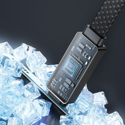 Cablu Date si Incarcare USB-C - USB-C McDodo CA-4470 Rythm Display, 100W, 1.2m, Negru