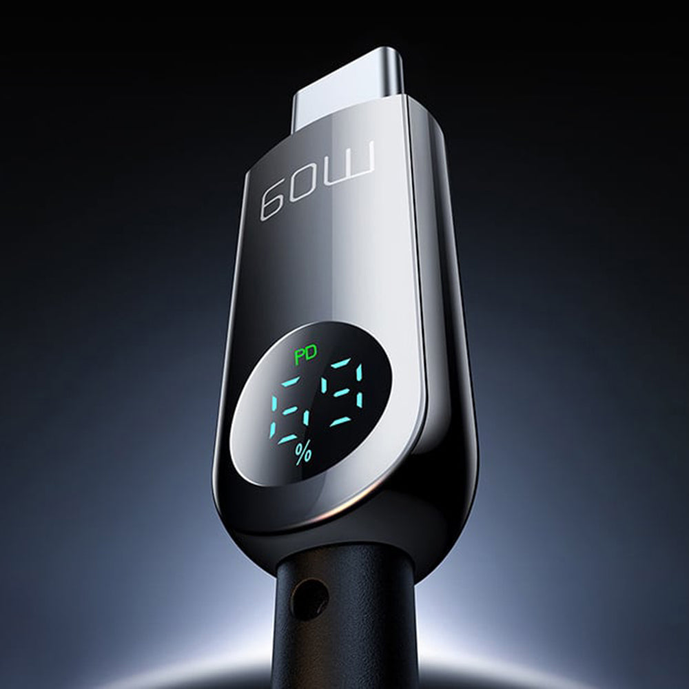 Cablu Date si Incarcare USB-C - USB-C McDodo CA-4780 Display, 60W, 1.2m, Negru