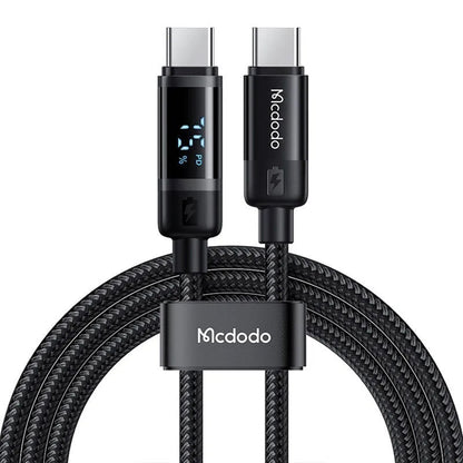Cablu Date si Incarcare USB-C - USB-C McDodo CA-5780 Bat Display, 60W, 1.2m, Negru
