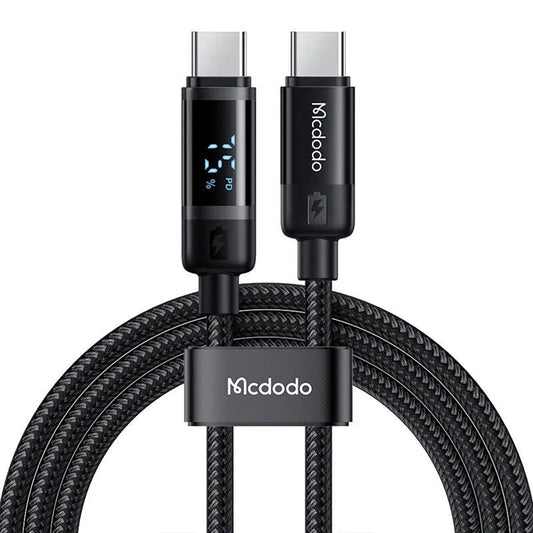 Cablu Date si Incarcare USB-C - USB-C McDodo CA-5780 Bat Display, 60W, 1.2m, Negru