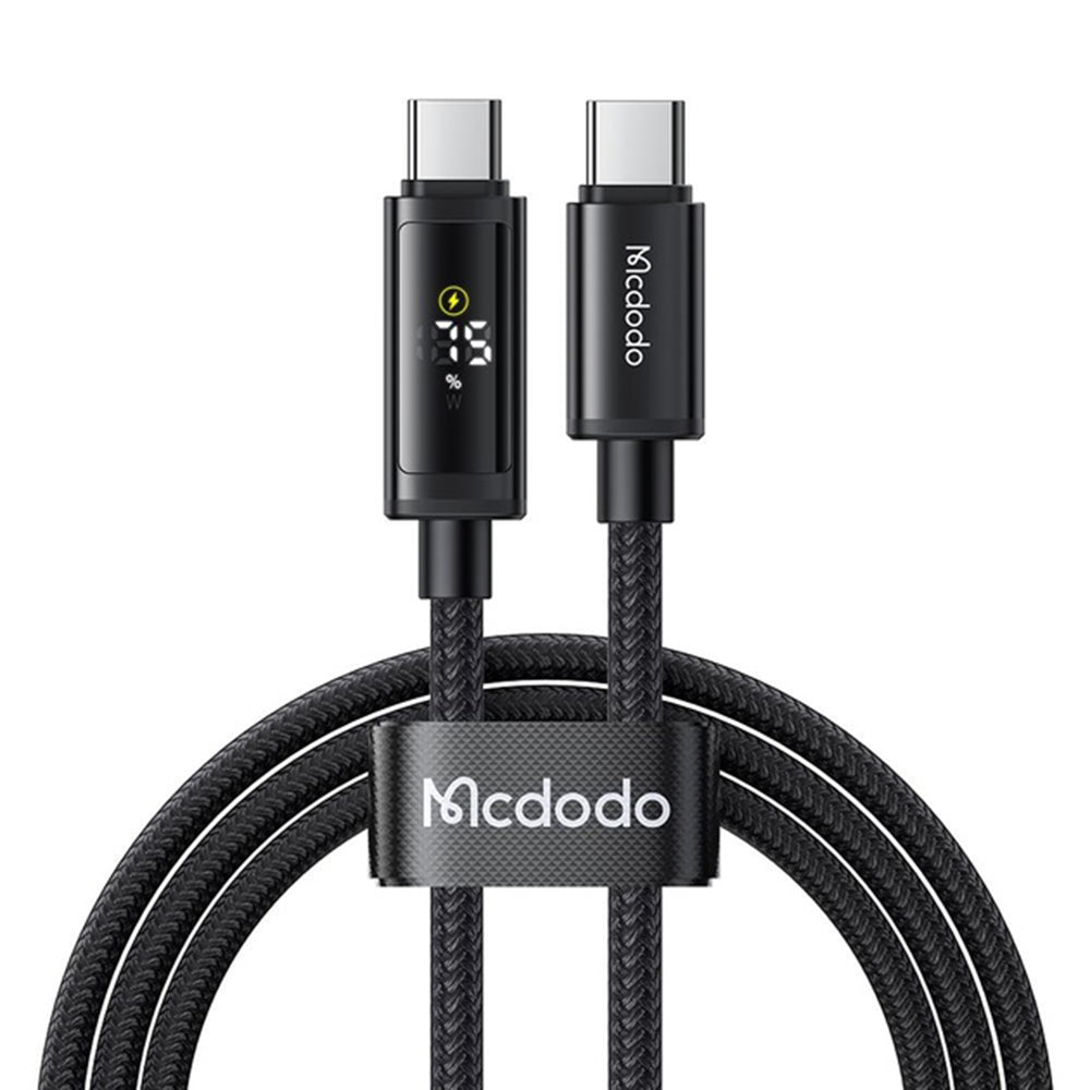 Cablu Date si Incarcare USB-C - USB-C McDodo CA-8000 Display, 100W, 1.2m, Negru