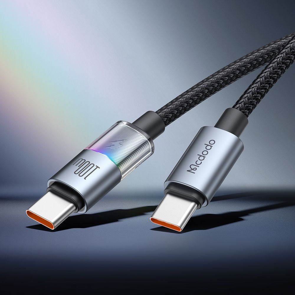 Cablu Date si Incarcare USB-C - USB-C McDodo CA-8200 Colorful, 100W, 1.2m, Negru