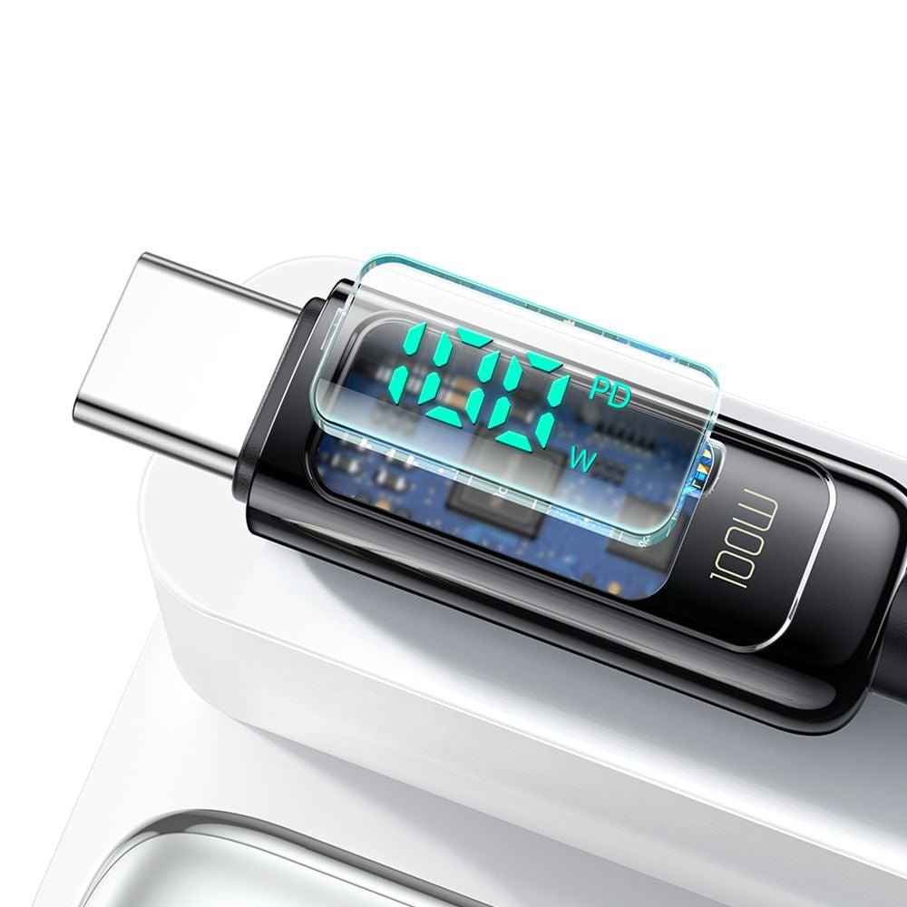 Cablu Date si Incarcare USB-C - USB-C McDodo CA-8820 Display, 100W, 1.2m, Negru