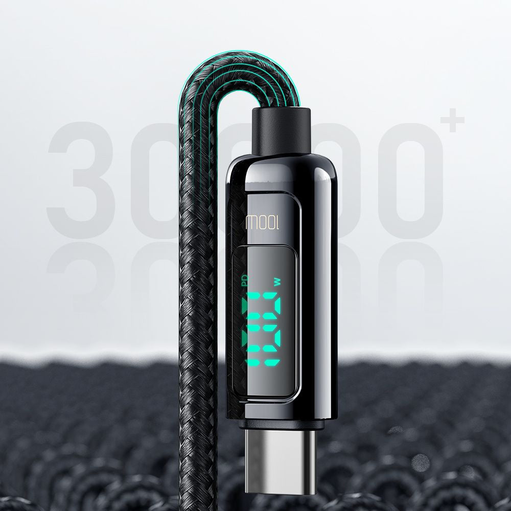 Cablu Date si Incarcare USB-C - USB-C McDodo CA-8820 Display, 100W, 1.2m, Negru