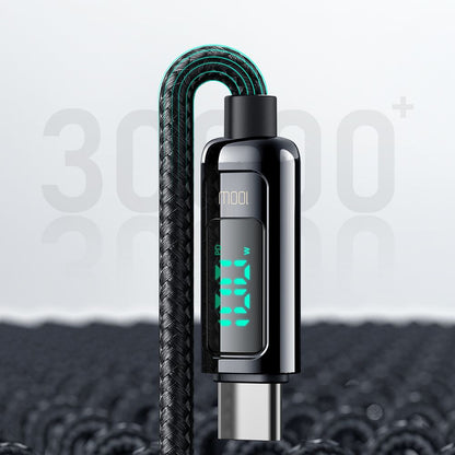 Cablu Date si Incarcare USB-C - USB-C McDodo CA-8820 Display, 100W, 1.2m, Negru