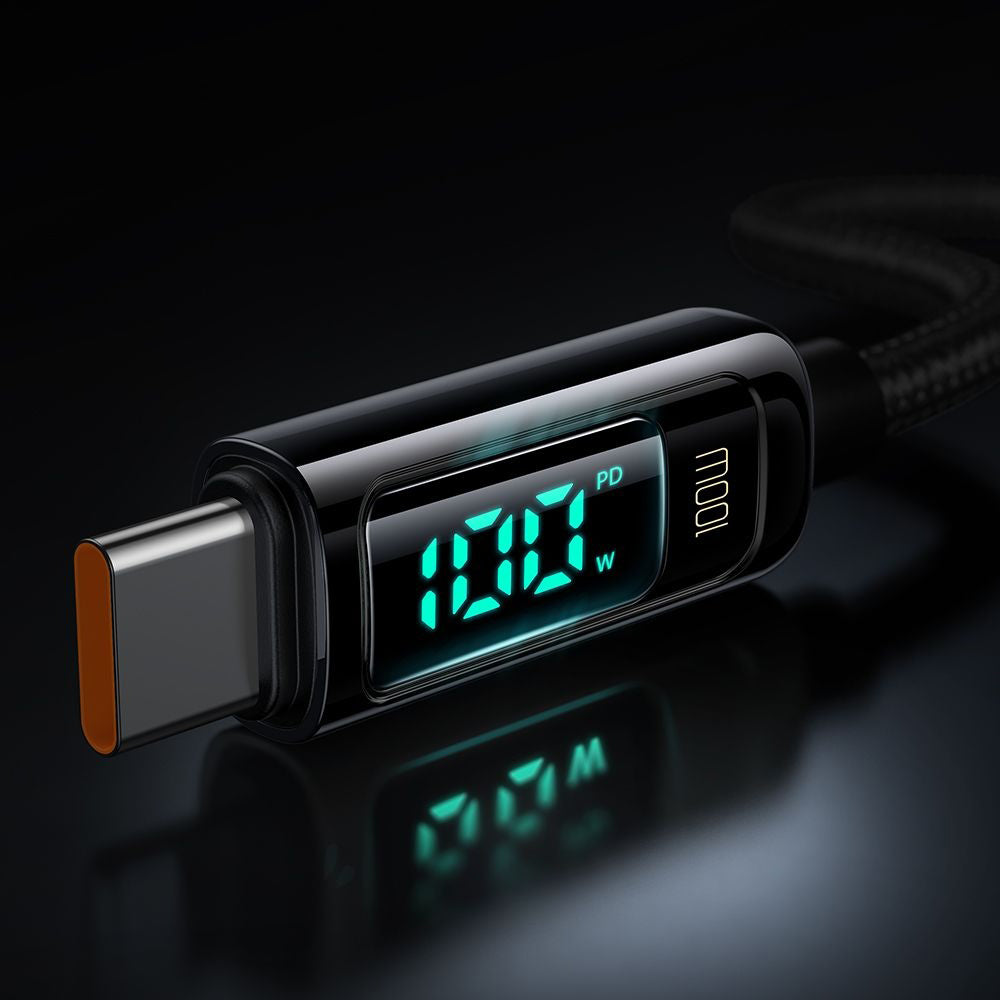 Cablu Date si Incarcare USB-C - USB-C McDodo CA-8820 Display, 100W, 1.2m, Negru