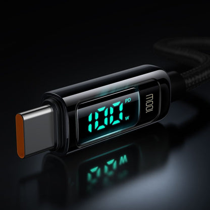 Cablu Date si Incarcare USB-C - USB-C McDodo CA-8820 Display, 100W, 1.2m, Negru