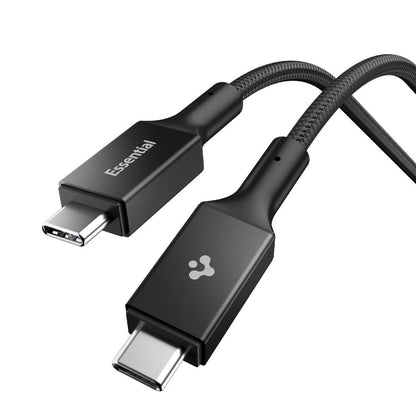 Cablu Date si Incarcare USB-C - USB-C Spigen EB10010CC, 100W, 1m, Negru