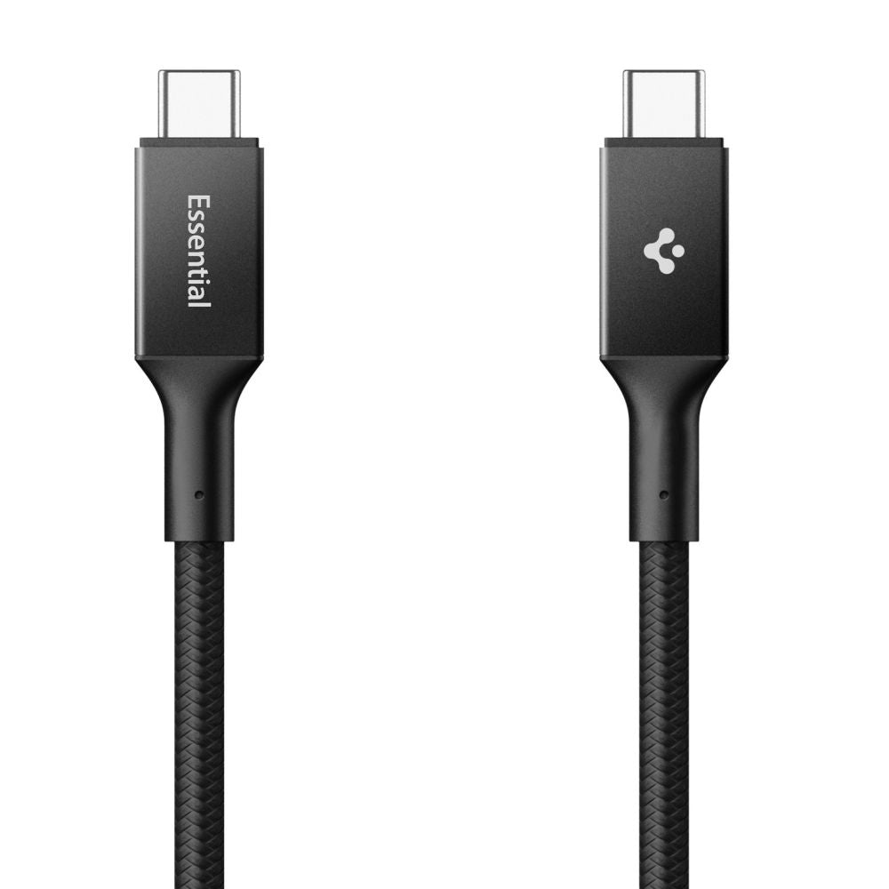 Cablu Date si Incarcare USB-C - USB-C Spigen EB10010CC, 100W, 1m, Negru