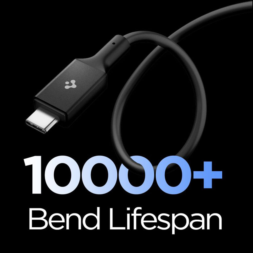 Cablu Date si Incarcare USB-C - USB-C Spigen EB24012CC, 240W, 1.2m, Negru ACA09461