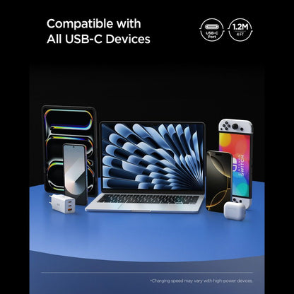 Cablu Date si Incarcare USB-C - USB-C Spigen EB24012CC, 240W, 1.2m, Negru ACA09461