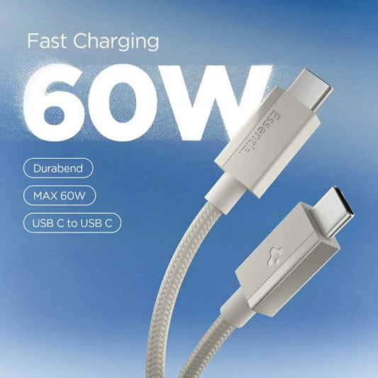 Cablu Date si Incarcare USB-C - USB-C Spigen EB6015CC, 60W, 1.5m, Gri Titan ACA10419