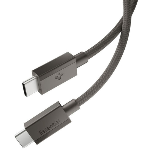 Cablu Date si Incarcare USB-C - USB-C Spigen EB6015CC, 60W, 1.5m, Gri ACA10418