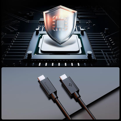 Cablu Date si Incarcare USB-C - USB-C Spigen EB6015CC, 60W, 1.5m, Negru ACA10417