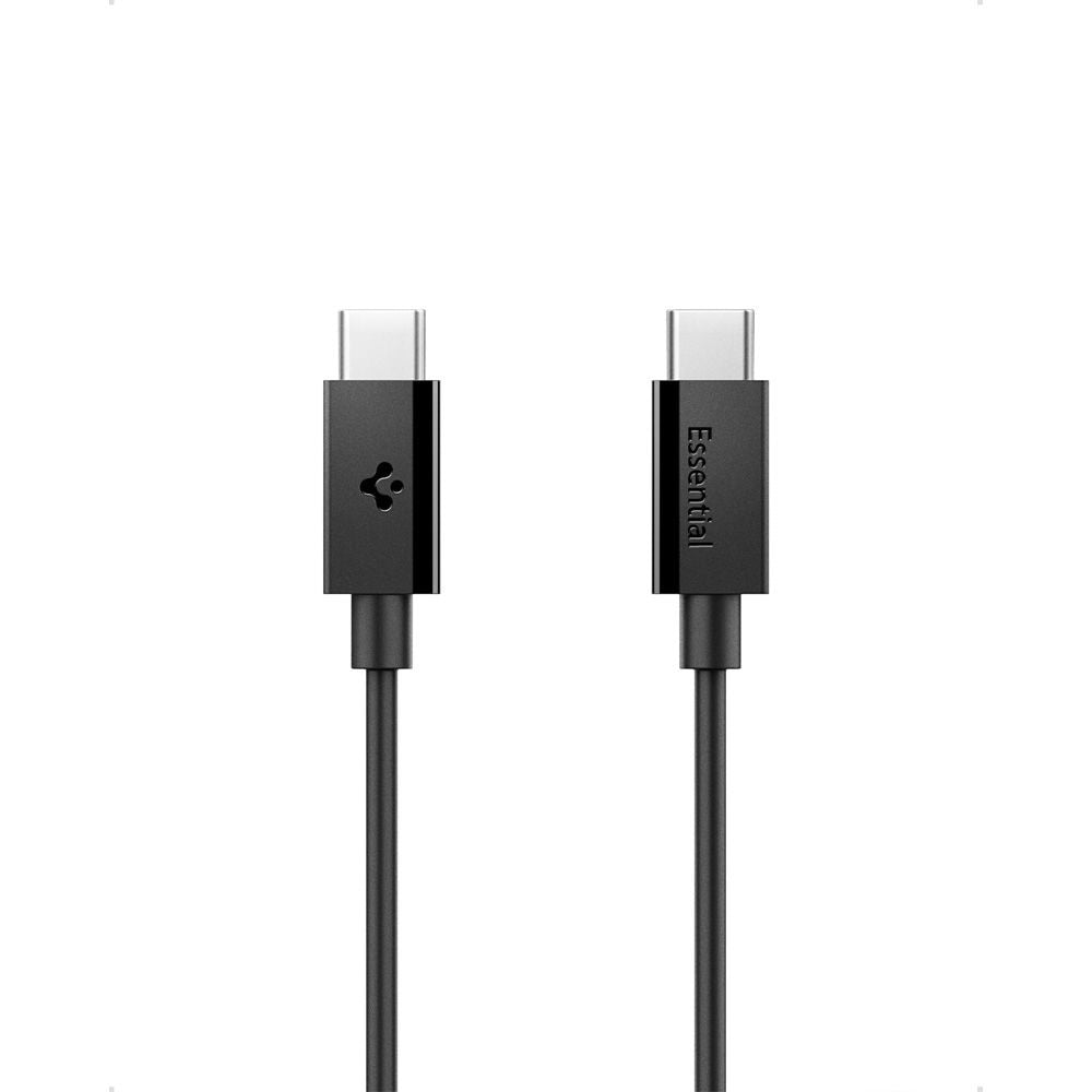 Cablu Date si Incarcare USB-C - USB-C Spigen Essential, 60W, 2m, Negru