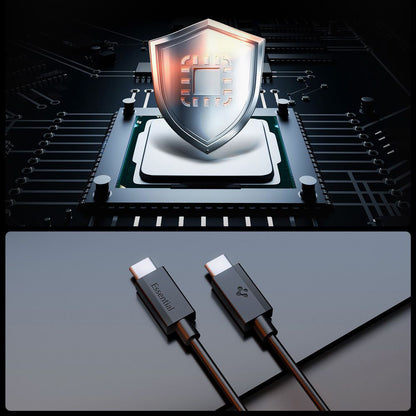 Cablu Date si Incarcare USB-C - USB-C Spigen Essential, 60W, 2m, Negru