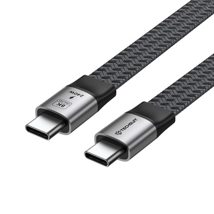 Cablu Date si Incarcare USB-C - USB-C Techsuit ElysiumSync Pro CX1, 240W, 1m, Gri