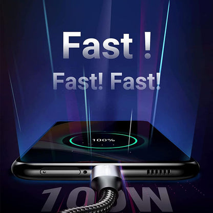 Cablu Date si Incarcare USB-C - USB-C Techsuit PCB018, 100W, 1m, Negru