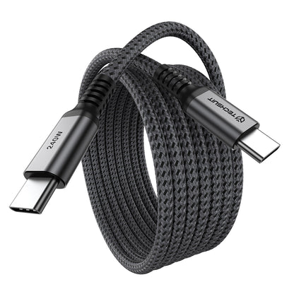 Cablu Date si Incarcare USB-C - USB-C Techsuit TitanSync Pro CX2, 240W, 1m, Gri