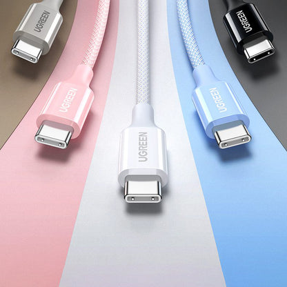 Cablu Date si Incarcare USB-C - USB-C UGREEN L501, 60W, 1m, Alb