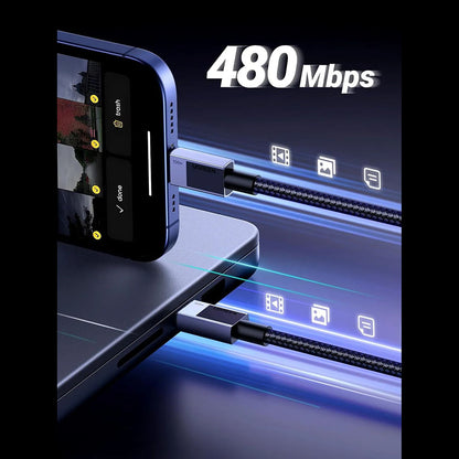 Cablu Date si Incarcare USB-C - USB-C UGREEN L512, 100W, 1m, Gri