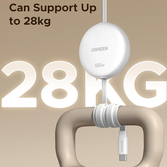 Cablu Date si Incarcare USB-C - USB-C UGREEN L531, 100W, 1m, Alb