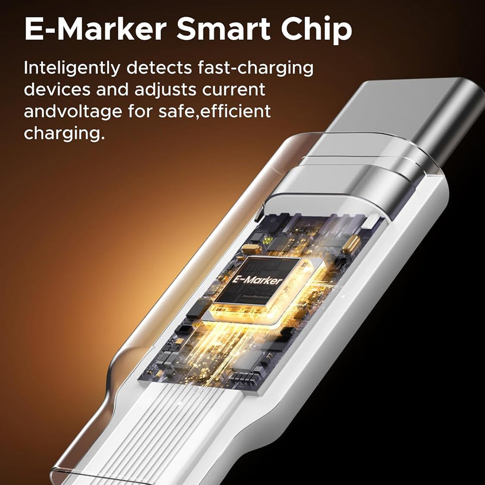 Cablu Date si Incarcare USB-C - USB-C UGREEN L531, 100W, 1m, Alb