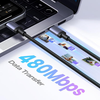 Cablu Date si Incarcare USB-C - USB-C UGREEN L532, 240W, 2m, Gri