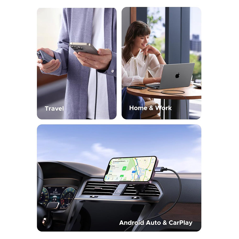 Cablu Date si Incarcare USB-C - USB-C UGREEN L532, 240W, 3m, Gri