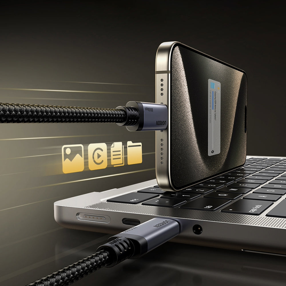 Cablu Date si Incarcare USB-C - USB-C UGREEN L706 (65383), 240W, 1m, Negru