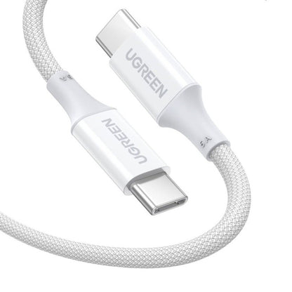 Cablu Date si Incarcare USB-C - USB-C UGREEN US557 (15267), 100W, 1m, Alb