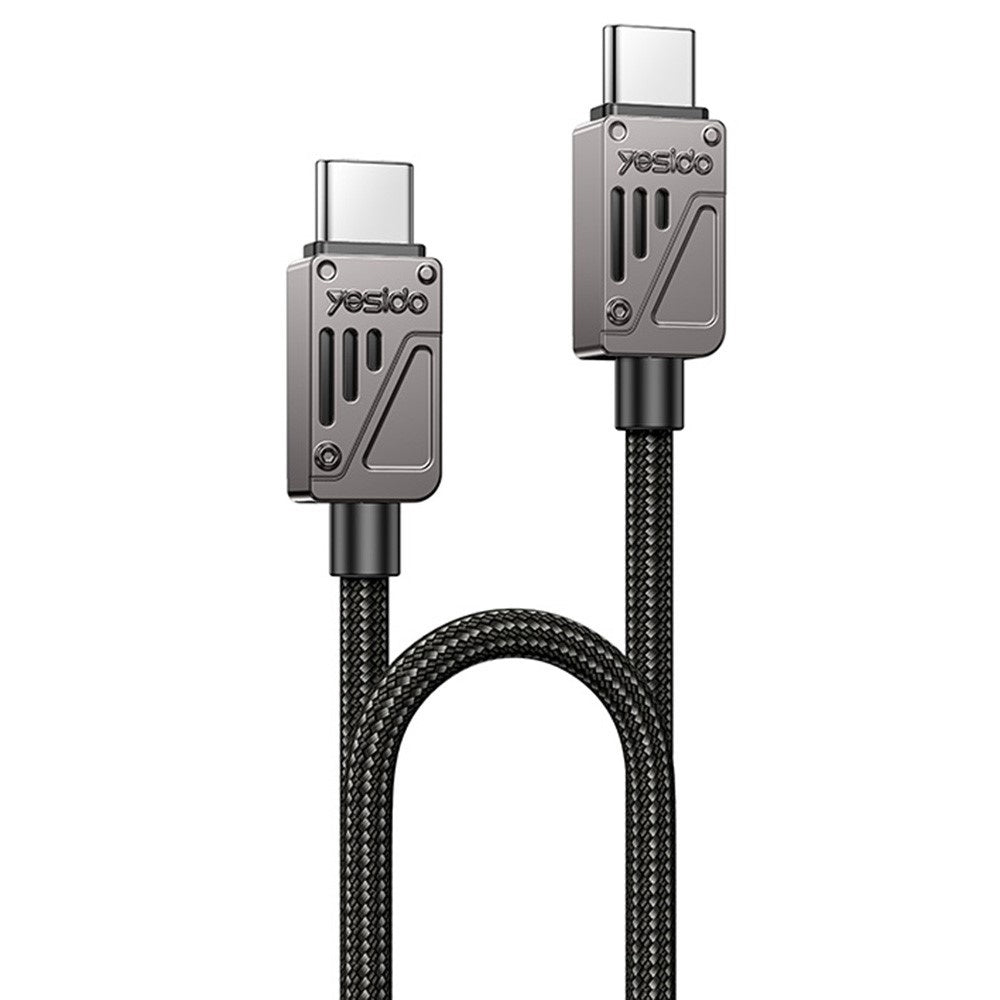 Cablu Date si Incarcare USB-C - USB-C Yesido CA196, 60W, 1.2m, Negru